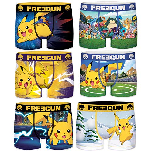 FREEGUN Pack 3 Calzoncillos Pokemon Sorpresa para niño