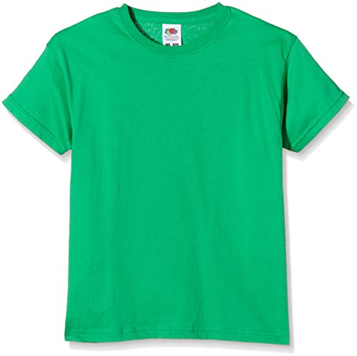 Fruit of the Loom SS132B, Camiseta para Niños, Verde (Kelly Green), 9-11 años (Talla del fabricante 140)