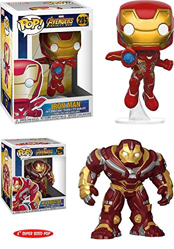 Funko POP! Avengers Infinity War: Iron Man + Hulkbuster 6 Inch – Marvel Stylized Vinyl Bobble-Head Figure 2 Character Bundle Set NEW