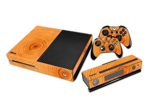 Gaminger Xbox One - Kit de Skins (Fundas Adhesivas) para Consola + 2 mandos + cámara Kinect 2.0 - Wood Vi