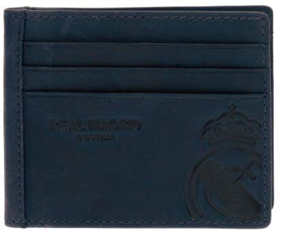 Gemelolandia Billetero Producto Oficial Real Madrid Piel Azul Marino Modelo 2