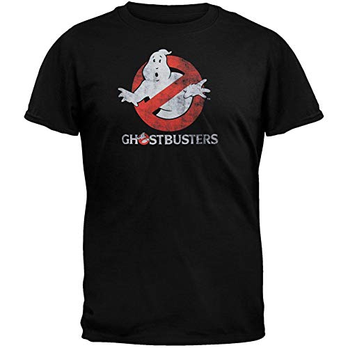 Ghostbusters Faded Logo To Go Black T-shirt tee