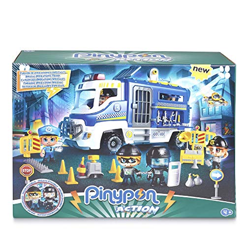 Giochi Preziosi Pinypon Action Camión de policía con 2 Personajes y Accesorios