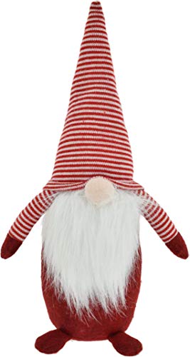 Gnomo nórdico XL 45 cm · Figuras de gnomo · Decoración de Navidad rojo · Gnomo con gorro de invierno · Figuras decorativas · Tope de puerta · Gnomo de Navidad Hombre
