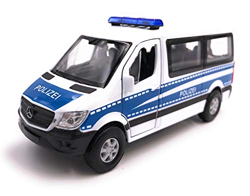 H-Customs Welly Mercedes Benz Sprinter Police Model Car Auto Licencia Producto 1: 34-1: 39