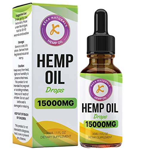 Hemp Oil Drops Dietary Supplement | 15000mg | High Strength | Made in UK | GMP Standard | No Artificial Flavours | GMO Free | Vegan & Vegetarian | 30ml