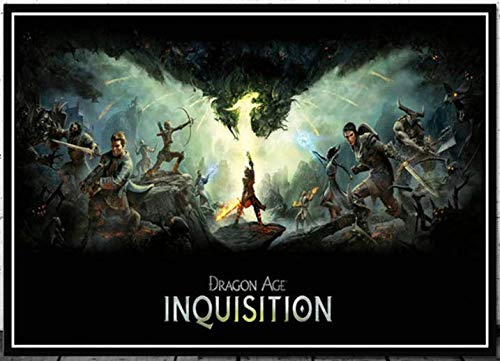 H/F Dragon Age 3 Inquisition Game Póster De Lienzo Moda Simple Pintura Al Óleo Digital Arte Pegatinas De Pared Bar Decoración del Hogar Regalo Sin Marco 8382N 40X50Cm