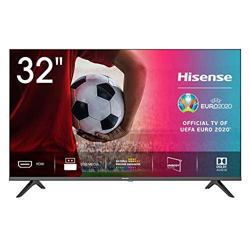 Hisense 32AE5000F - TV, Resolución HD, Natural Color Enhancer, Dolby Audio, HDMI, USB, Salida auriculares, TV HD 2020, 32"