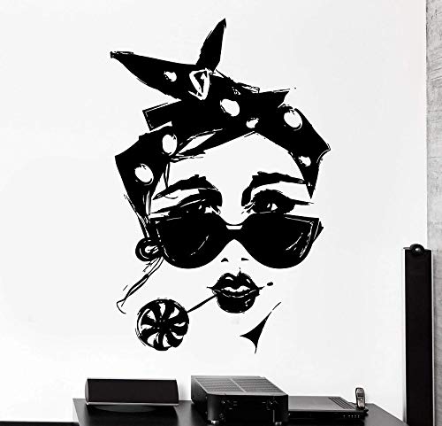 Hot Girl Etiqueta de la pared Chica Mujer Tarro de cristal Decoración Art Deco