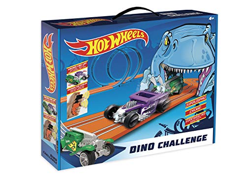 Hot Wheels- Dino Challenge Circuito Slot, Multicolor (Fábrica de Juguetes 91008) , color/modelo surtido