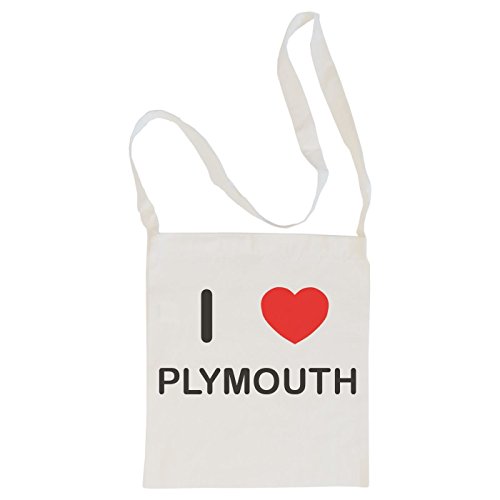 I Love Plymouth - Bolsa de Eslinga de Mango Largo de Algodón