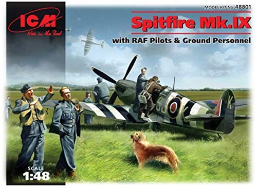 ICM 48801 - Spitfire MK.IX con Pilotos de la RAF y Personal de Tierra