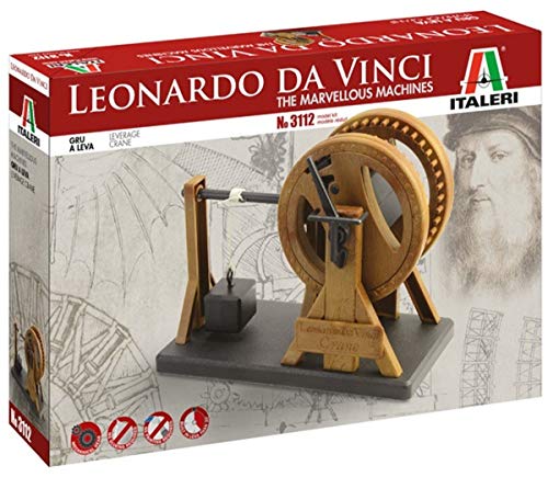 Italeri 3112 - Modelo de plástico para Montar, Leonardo da Vinci Leverage Crane/Grúa de Palanca, Modelo Kit