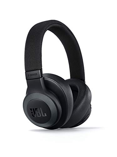 JBL E65 - Auriculares inalámbricos con Bluetooth y cancelación de ruido activa, botón como control remoto incorporado, sonido JBL, negro