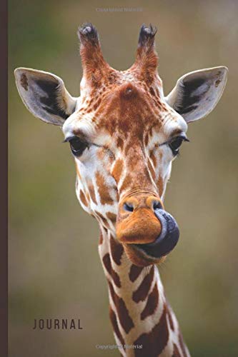 Journal: Giraffe Funny Face Photo Cover / Ruled 6x9 Small Composition Notebook for Writing / Blank Lined Paper Book / Cute Card Alternative / Gift for Journal Lovers and Writers
