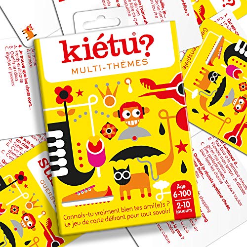 KIETU MULTI-THEMES (EDICIÓN FRANCESA) (Divertidísimo y familiar juego de conversación de cartas) (Descubre quién conoce mejor a quién)