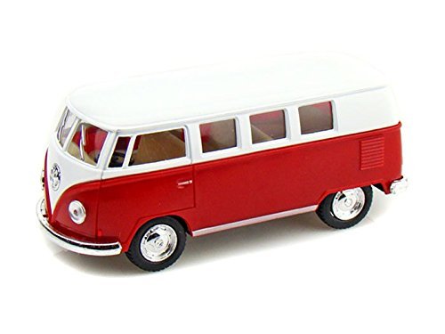 Kinsmart 1962 Classical Bus 1/32 Modelo a Escala Color Rojo Puede Variar Retracción IR a acción
