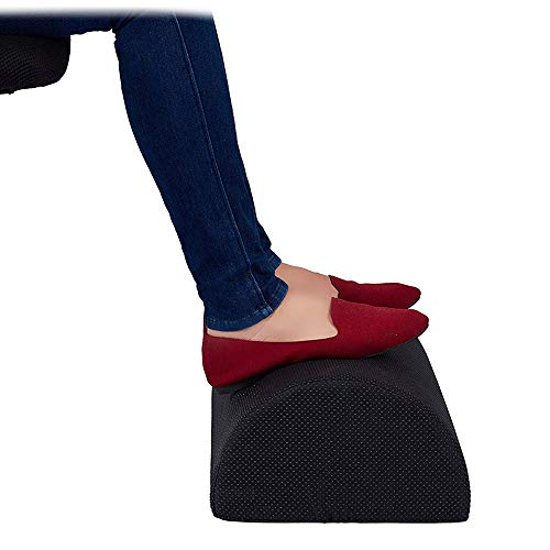 Konesky Foot Rest Cushion Under Desk Foot Taburete Cilindro Memory Foam Soporte para pies Portable Therapeutic Feet Pillow for Home Work Travel