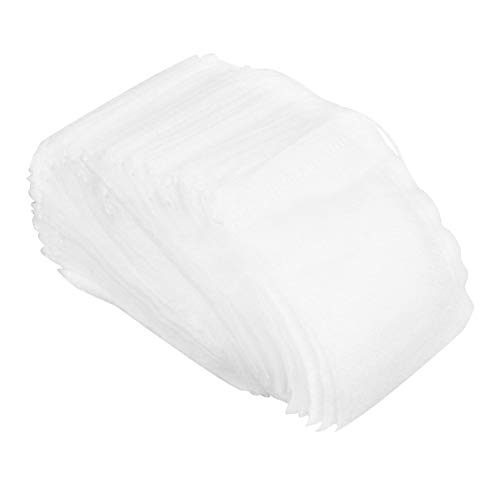 Kurphy 100 unids/lote bolsas de té vacías cadena sello térmico papel filtro hierbas sueltas bolsas de té para el hogar y necesidades de viaje - blanco 5x7 cm