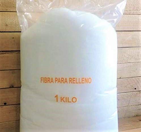LAS TELAS ... Relleno de algodón sintético 1 kg. Relleno para Peluches, Almohadas y Cojines. (1)