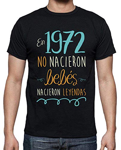 latostadora - Camiseta 1972, 47 Anos para Hombre Negro XL