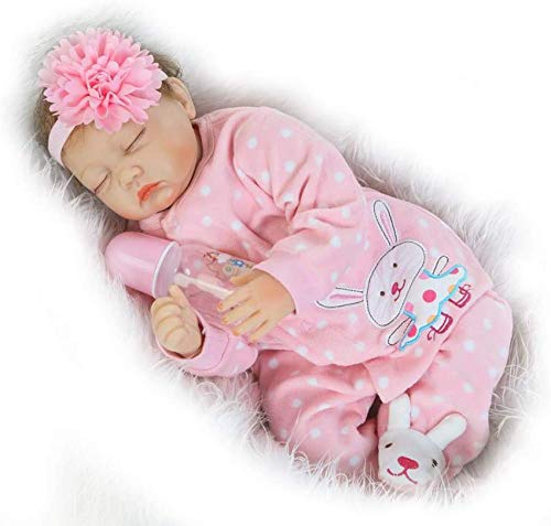 L.BAN Muñecas Reborn Baby Girl 22 Pulgadas 55 Cm Realista Adorable Coleccionable Niña Durmiente