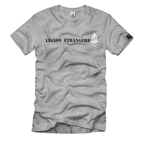 Légion étrangère Camiseta de legionarios Extranjeros del ejército francés # 525, Talla:XL, Color:Gris