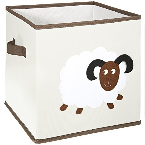 LOMOS caja para juguetes con diferentes motivos de animales y mucho espacio para almacenar (30x 30x 30cm)