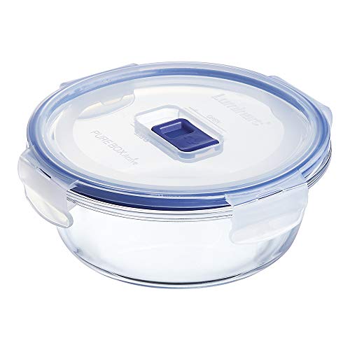 Luminarc Pure Box Active - Recipiente hermético de vidrio, redondo, tamaño 0,67 litros