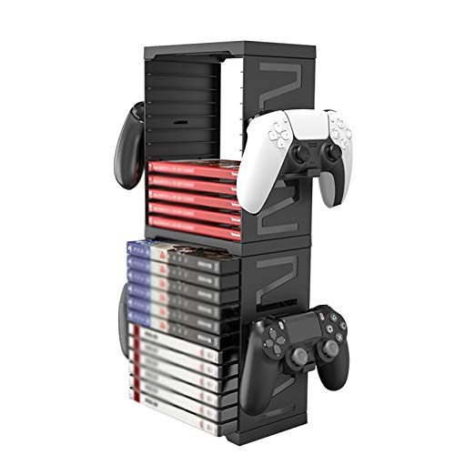 LUONE para PS 5 / X Box Un Cuadro de Juego Tarjeta de Juego Soporte de Almacenamiento Vertical Doble Doble 24pc Tarjeta de Juego Titulares de Tarjetas de Juego Nintendo Switch Console