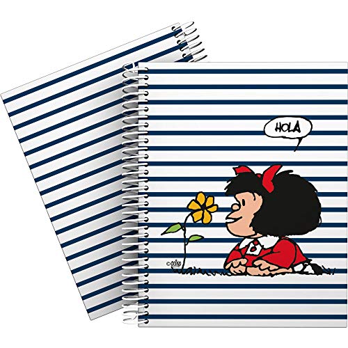 Mafalda 16512613 Colección Mafalda Cuaderno, Cuadriculado 5 mm, Modelo Marinera, A5