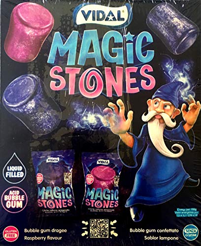 Magic Stones VIDAL Chicle Relleno Grageado Frambuesa Caja 960 g