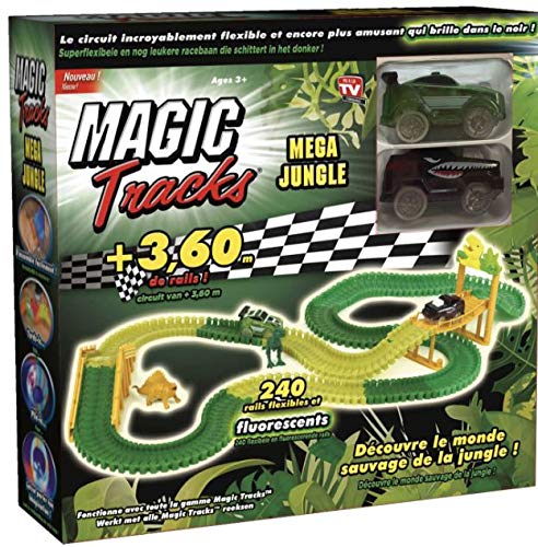 Magic Tracks- - Circuito Luminoso en el Negro de 3,60 m, 11, Multicolor