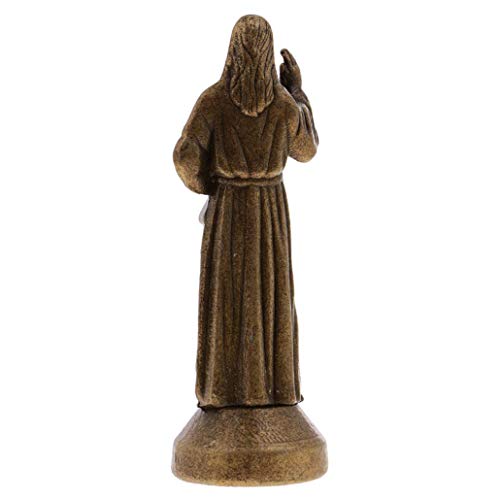 MAIAMY Creativo Mini Jesús Estatuilla Religiosa Escultura Sagrada Magnética Decoración del Hogar Plata