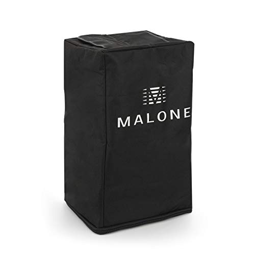 Malone PA Cover Bag 8 para Altavoces de PA - Funda Protectora de Nylon , Funda para Altavoces de PA , Funda de 8 Pulgadas , Nylon , Cremallera , Solapa para transportarla , 24 x 38 x 18 cm , Negro