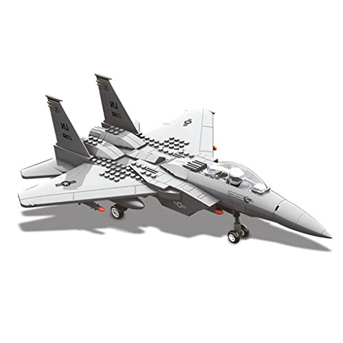 Maqueta de F15 Eagle. Modelo de caza táctico bimotor para armar con bloques. Aeromodelismo 1:48