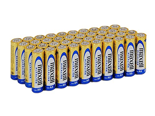 Maxell LR6 - Pack de 40 pilas alcalinas AA, color dorado
