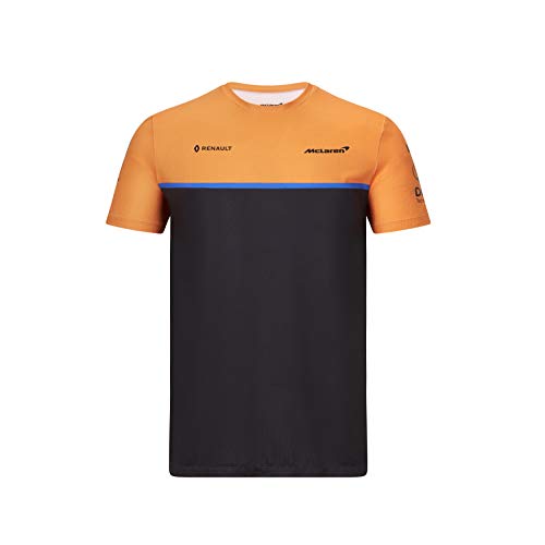 McLaren Official Formula 1 - Colección Merchandise 2020 - Camiseta Set Up del Equipo - Naranja/Antracita - Hombre - Talla XXL
