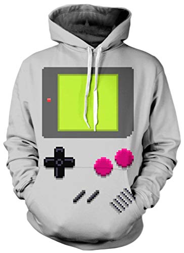 Men's Long Sleeve Sweatshirts Neon Printed Hoodies 3D Graphic Jumpers Animal Sportswear 3 Game Boy L-XL