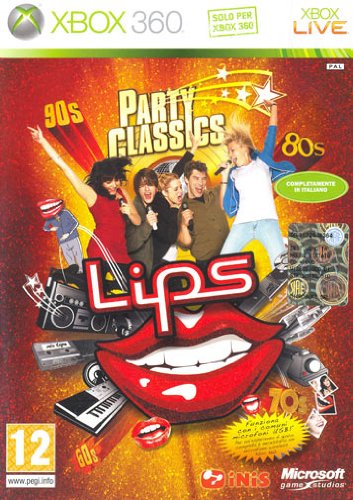 Microsoft Lips: Party Classics, Xbox 360 Básico Xbox 360 Italiano vídeo - Juego (Xbox 360, Xbox 360, Música, Modo multijugador)