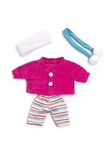 Miniland Conjunto Frio Chaqueta 21CM Vestido para muñecos de 21 cm, Color rosa 31678