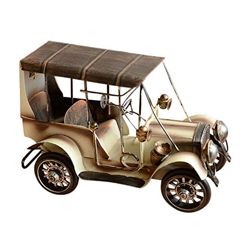 Modelo de coche clásico de hierro vintage, ilustraciones de juguetes de vehículos artesanales, tecnología placas de material premium Exquisita mano obra, para decoración del hogar Fiesta cumpleaños