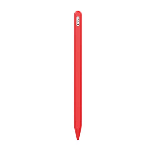 MoKo Funda Compatible con Apple Pencil 2nd Generation, [1 PZS] Funda para Pencil y Cubierta de Nib de Silicona Protector Case Cover para iPad Pro 11/12.9 Inch 2018 Apple Pencil 2nd Generation - Rojo