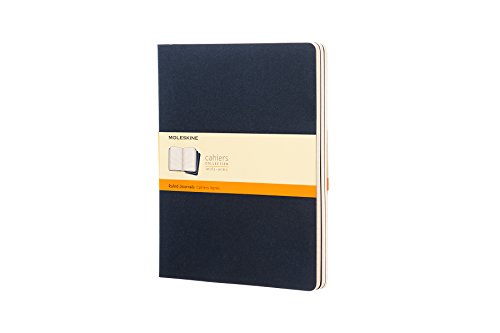 Moleskine Cahier CH221 - Cuadernos rayados, color azul marino, tamaño XL (19 x 25 cm), conjunto de 3