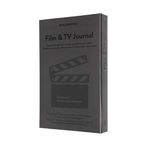 Moleskine - Diario de Cine & TV, Cuaderno para Reseñas de Cine, Introducción a la Historia del Cine, Tapa Dura, Color Gris, 400 Páginas