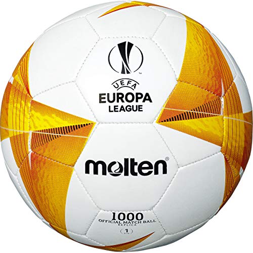 Molten Réplica Oficial de fútbol de la UEFA Europa League 1000-20/21, Color Blanco/Naranja, Talla 3