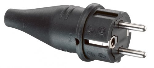 Monacor AAC-140P Enchufe conector eléctrico, Tipo F, 16 A, Color Negro