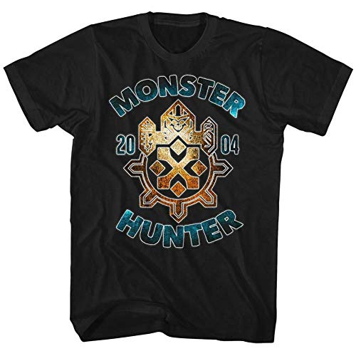 Monster Hunter T-Camisa,Videojuego Mh 3D Impreso 100% Algodón Sólido Short Sleeve para Los Amantes del Juego De Verano Los Estudiantes De Regalo A M