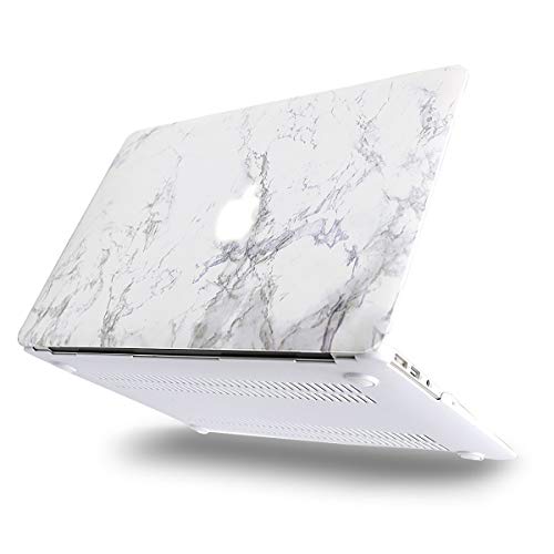 MOSISO Funda Dura Compatible con MacBook Air 13 Pulgadas (A1369 / A1466, Versión 2010-2017), Ultra Delgado Carcasa Rígida Protector de Patrón de Plástico Cubierta, Mármol Blanco