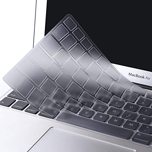 MOSISO Premium Ultra Thin TPU Protector de Teclado Compatible con MacBook Air 13 Pulgadas 2019 2018 A1932 Pantalla Retina & Touch ID, Cubierta de Piel Transparente Suave Diseño de Europa, Claro